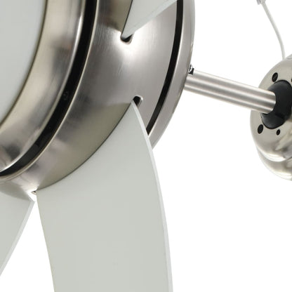 Ventilatore da Soffitto Decorato con Luce 128 cm Bianco - homemem39