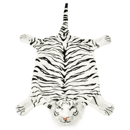 Tappeto di Peluche a Forma di Tigre 144 cm Bianco - homemem39