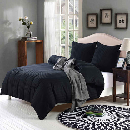 Copertura per Duvet 155 x 220 cm Satin di Cotone e Strisce