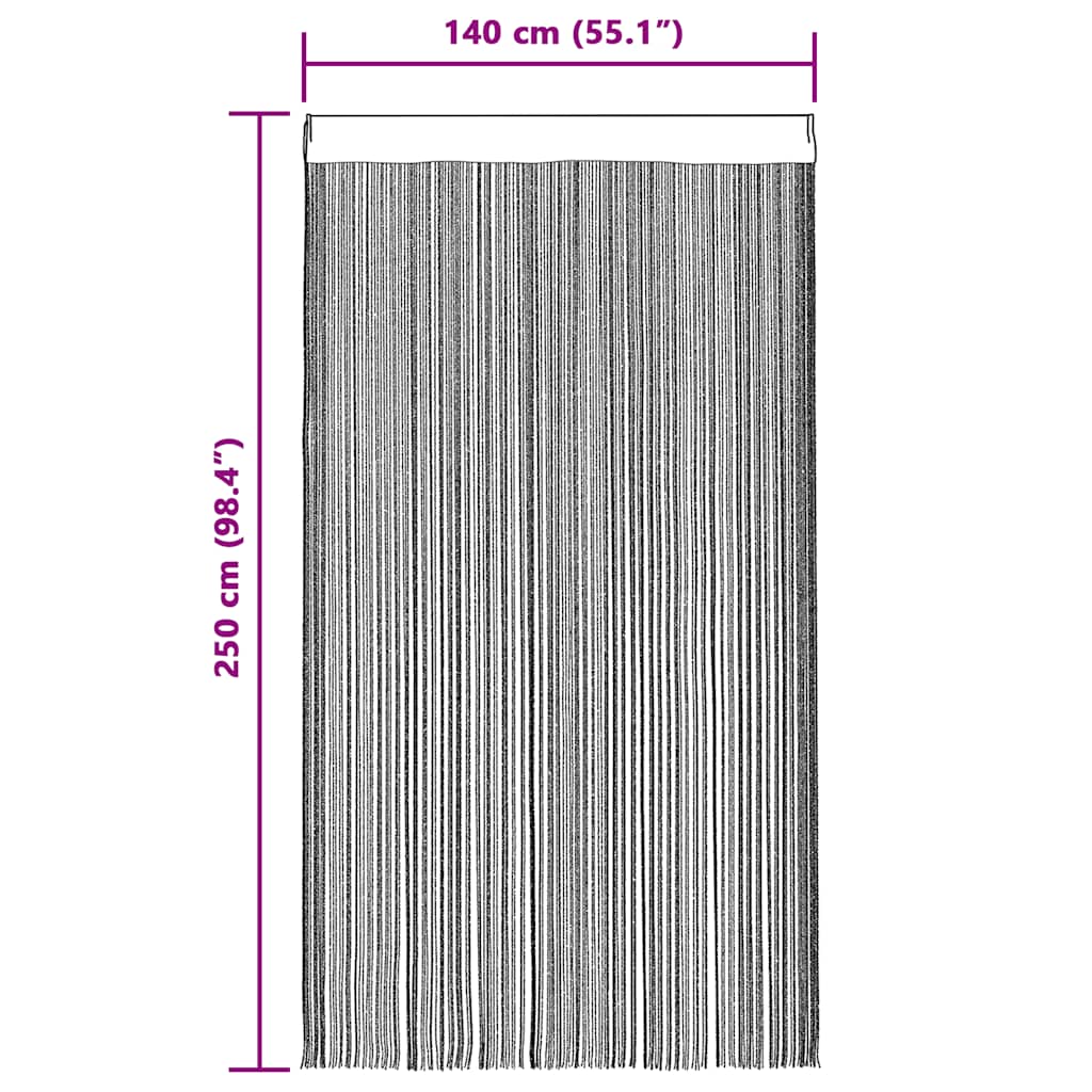 Tende a Filo 2 pz 140x250 cm Rosso Bordò | homemem39