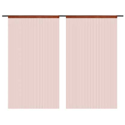 2 Pz Tende a Fili 100x250 cm Marroni - homemem39