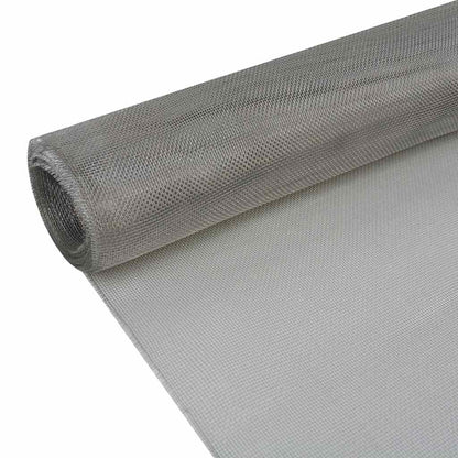 Recinzione in Rete in Acciaio Inossidabile 100x1000 cm Argento