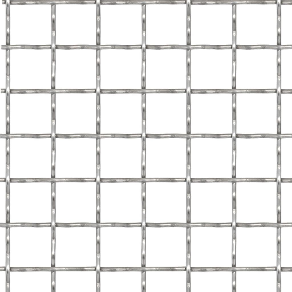 Recinzione in Rete Modulare Acciaio Inox 100x85 cm 21x21x2,5 mm | homemem39