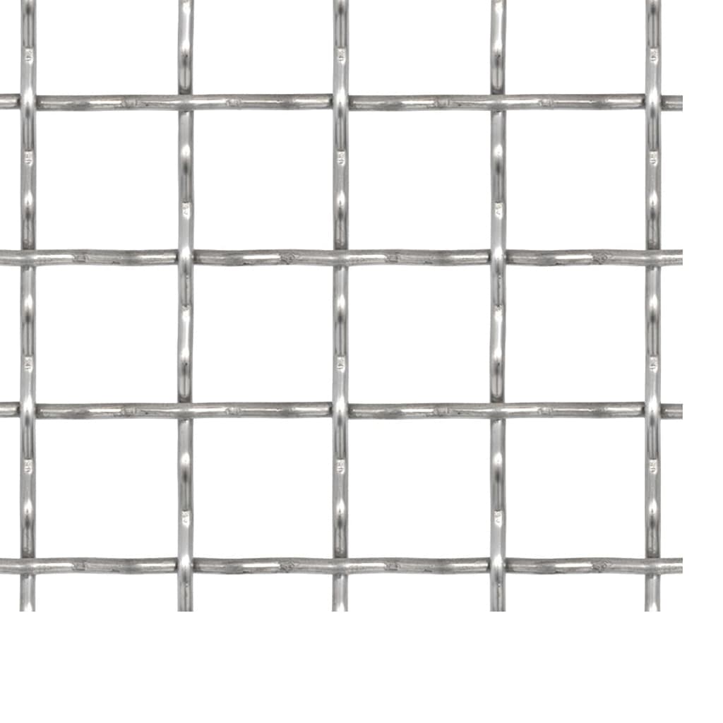 Recinzione in Rete Modulare Acciaio Inox 100x85 cm 21x21x2,5 mm | homemem39