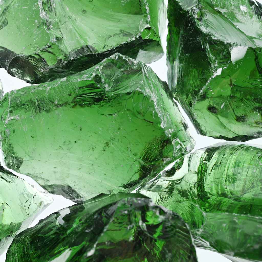 Rocce Gabione Vetro Verde 60-120 mm 25 kg