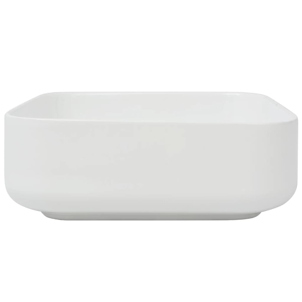 Lavandino Quadrato in Ceramica Bianca 39x39x13,5 cm - homemem39
