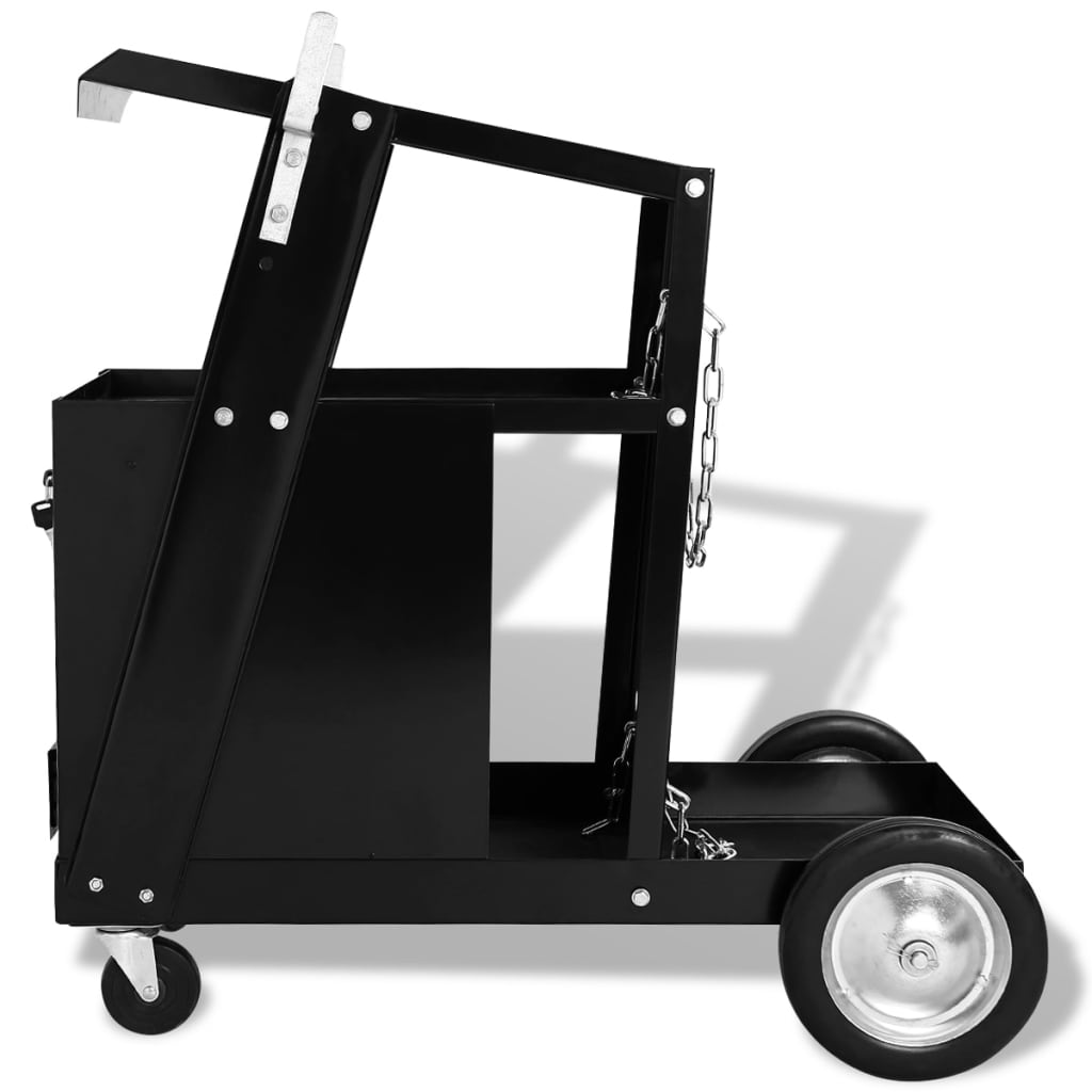 Carrello di Saldatura con 4 Cassetti Neri | homemem39