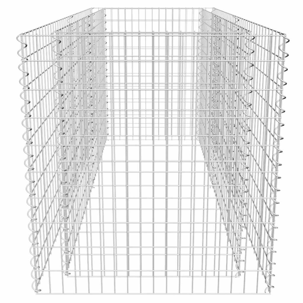 Gabbione Letto Rialzato Giardino Acciaio 180x90x100 cm Argento - homemem39