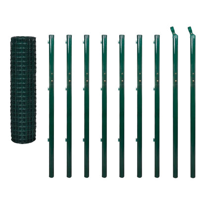 Recinzione Euro in Acciaio 10x1,7 m Verde | homemem39