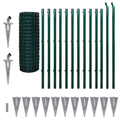 Recinzione Euro in Acciaio 25x1,2 m Verde