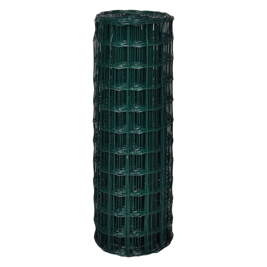 Recinzione Euro in Acciaio 25x1,7 m Verde | homemem39
