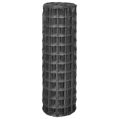 Recinzione Euro in Acciaio 25x1,2 m Grigia | homemem39