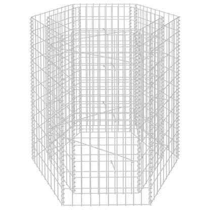 Gabbione Letto Rialzato da Giardino Esagonale 100x90x100 cm | homemem39