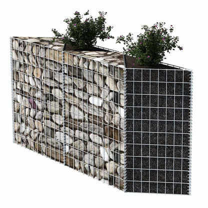 Gabbione in Rete in Acciaio Zincato 120x30x100 cm | homemem39