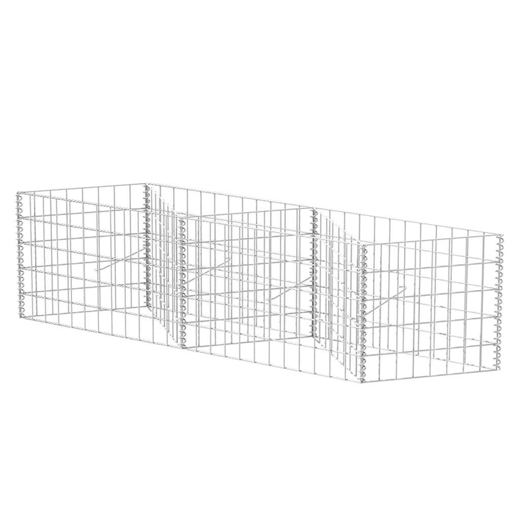 Gabbione in Rete in Acciaio Zincato 120x30x50 cm | homemem39