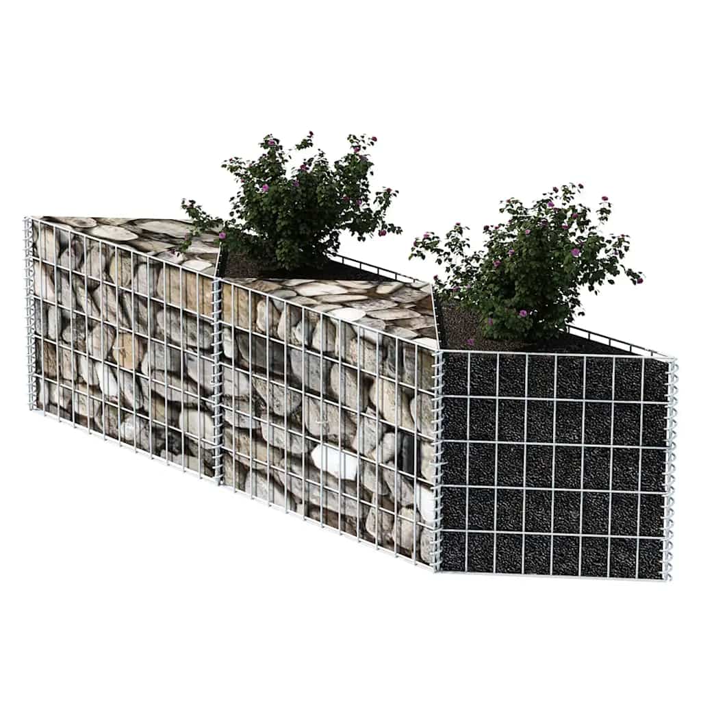 Gabbione in Rete in Acciaio Zincato 120x30x50 cm | homemem39