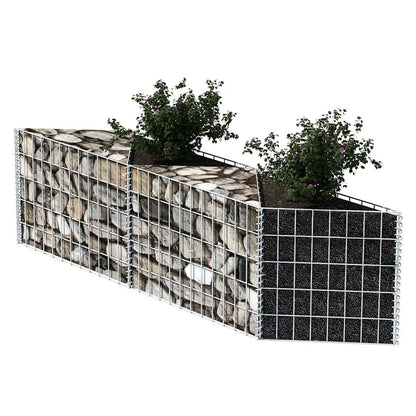 Gabbione in Rete in Acciaio Zincato 120x30x50 cm | homemem39