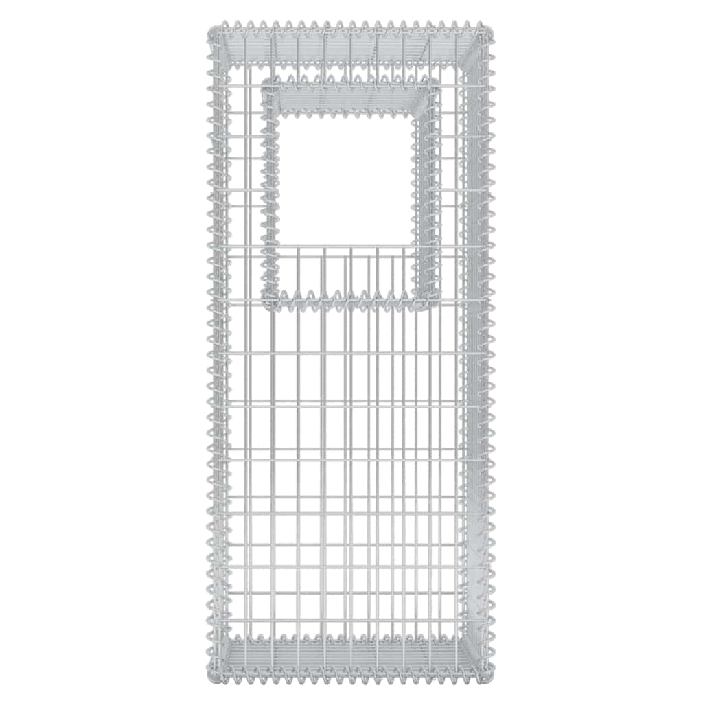 Pali/Fioriere in Gabbione 2 pz in Rete Acciaio 50x50x120 cm | homemem39