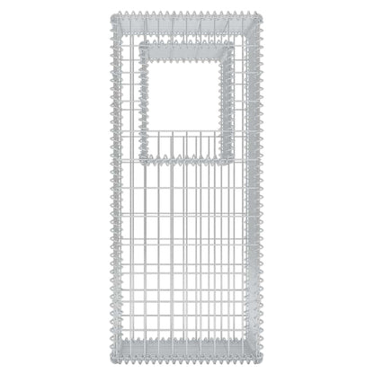 Pali/Fioriere in Gabbione 2 pz in Rete Acciaio 50x50x120 cm | homemem39