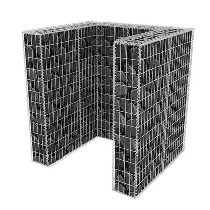 Gabbione in Rete in Acciaio per 1 Cassonetto 110x100x120 cm - homemem39