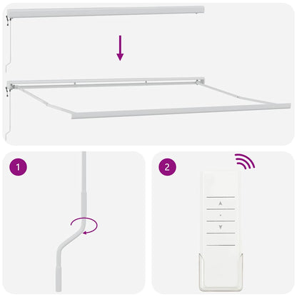 Tenda da Sole Bianco 4 × 3 m Metallo