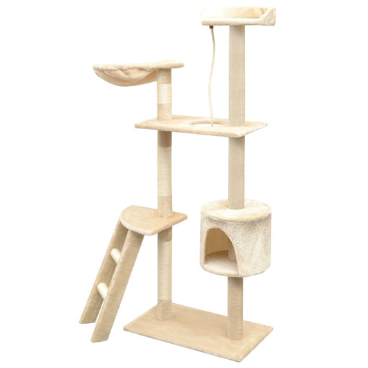Albero per Gatti con Tiragraffi Sisal 150 cm Beige - homemem39