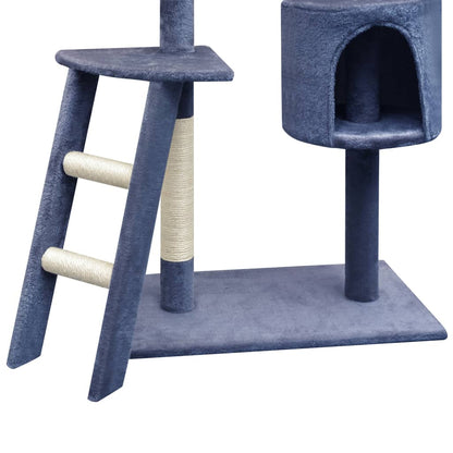 Albero per Gatti con Tiragraffi Sisal 150 cm Blu Scuro | homemem39