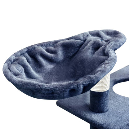 Albero per Gatti con Tiragraffi Sisal 150 cm Blu Scuro | homemem39
