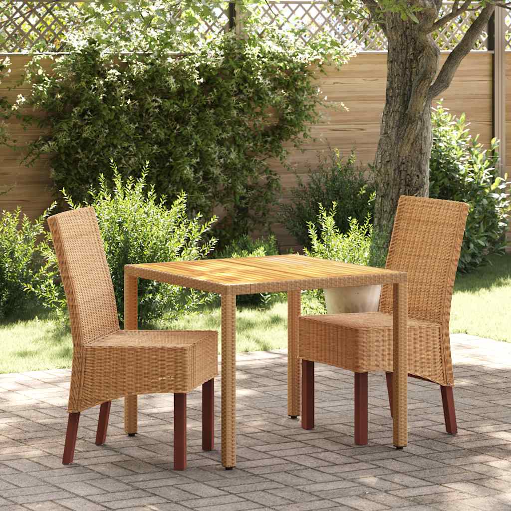 Sedie da Pranzo 2 pz Marroni in Rattan Naturale | homemem39