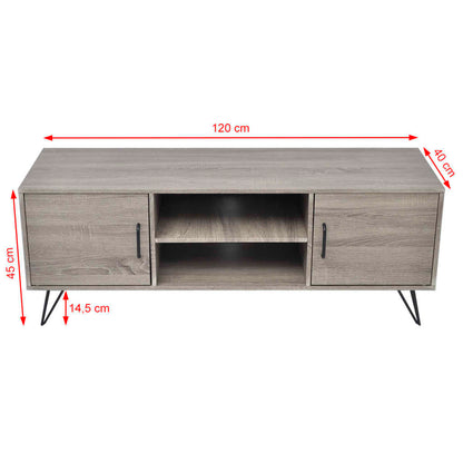 Mobile Porta TV 120x40x45 cm Grigio
