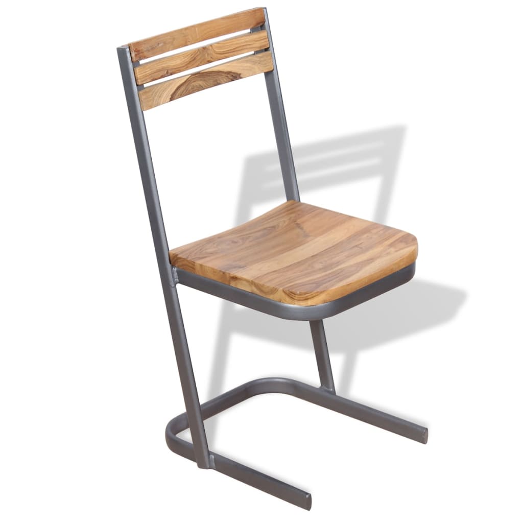 Sedie da Pranzo 2 pz in Legno Massello di Teak | homemem39