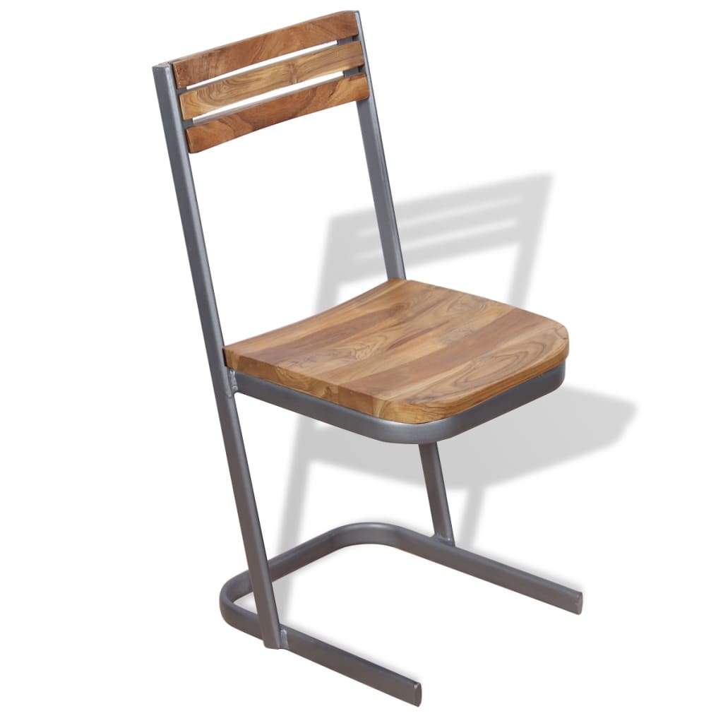 Sedie da Pranzo 2 pz in Legno Massello di Teak | homemem39