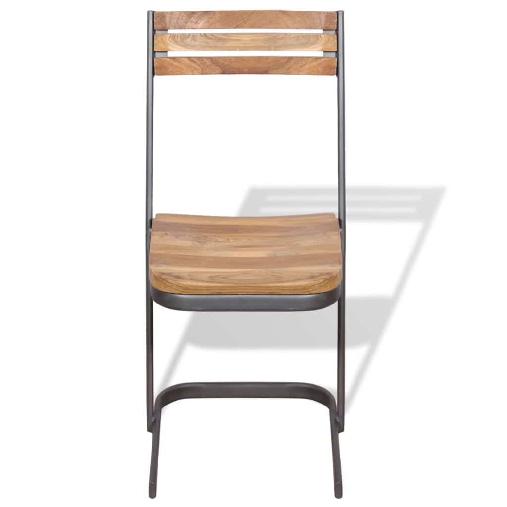 Sedie da Pranzo 2 pz in Legno Massello di Teak | homemem39