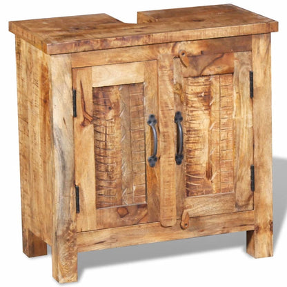Armadio Vanity Specchiera 2 Armadietti Legno Massello di Mango | homemem39
