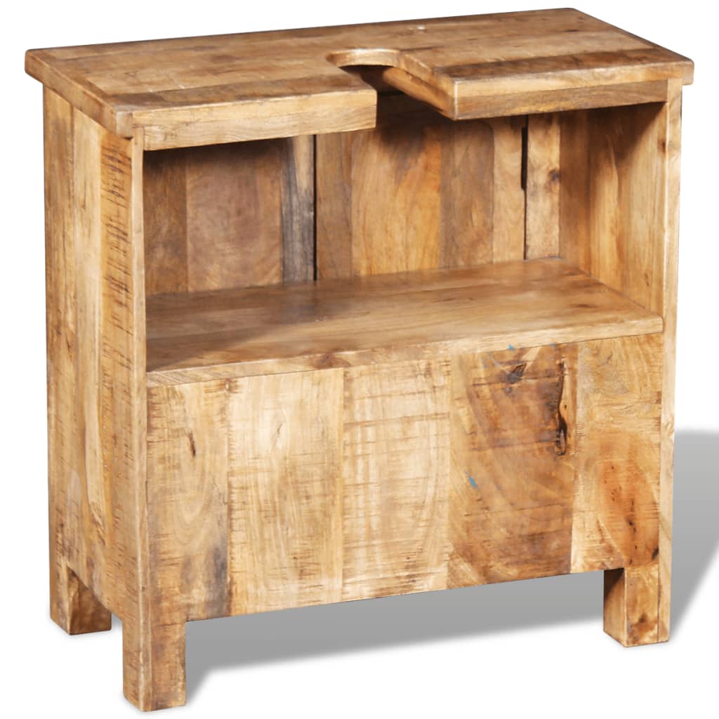 Armadio Vanity Specchiera 2 Armadietti Legno Massello di Mango | homemem39