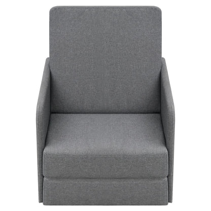 Poltrona Letto Convertibile Grigio Chiaro in Tessuto - homemem39