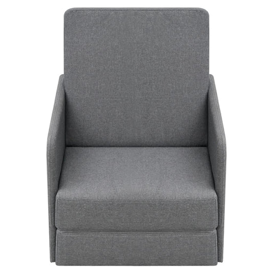 Poltrona Letto Convertibile Grigio Chiaro in Tessuto - homemem39