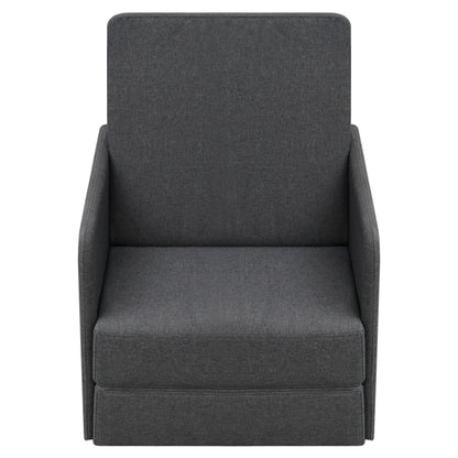 Poltrona Letto Convertibile Grigio Scuro in Tessuto - homemem39