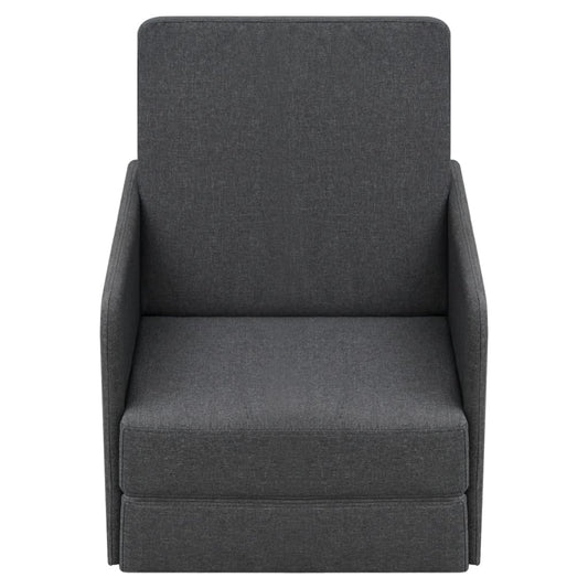 Poltrona Letto Convertibile Grigio Scuro in Tessuto - homemem39