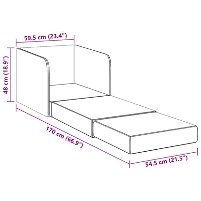 Poltrona Letto Convertibile Grigio Scuro in Tessuto