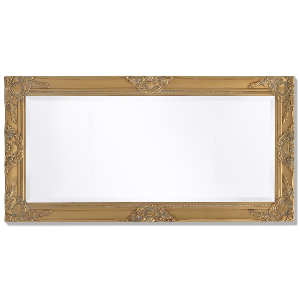 Specchio da Parete Stile Barocco 100x50 cm Oro | homemem39