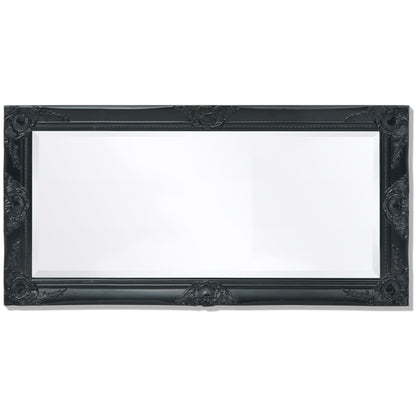 Specchio da Parete Stile Barocco 100x50 cm Nero - homemem39