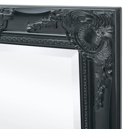 Specchio da Parete Stile Barocco 100x50 cm Nero | homemem39