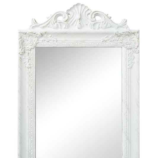 Specchio Autoportante Stile Barocco 160x40 cm Bianco | homemem39
