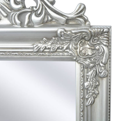 Specchio Autoportante Stile Barocco 160x40 cm Argento | homemem39