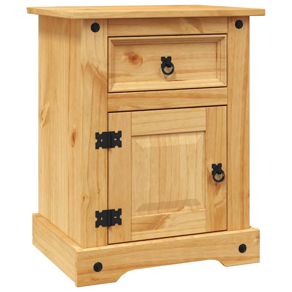 Comodino in Legno di Pino Messicano Corona Range 53x39x66 cm - homemem39