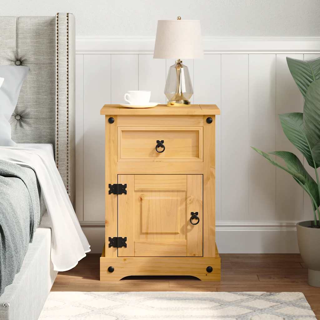 Comodino in Legno di Pino Messicano Corona Range 53x39x66 cm | homemem39