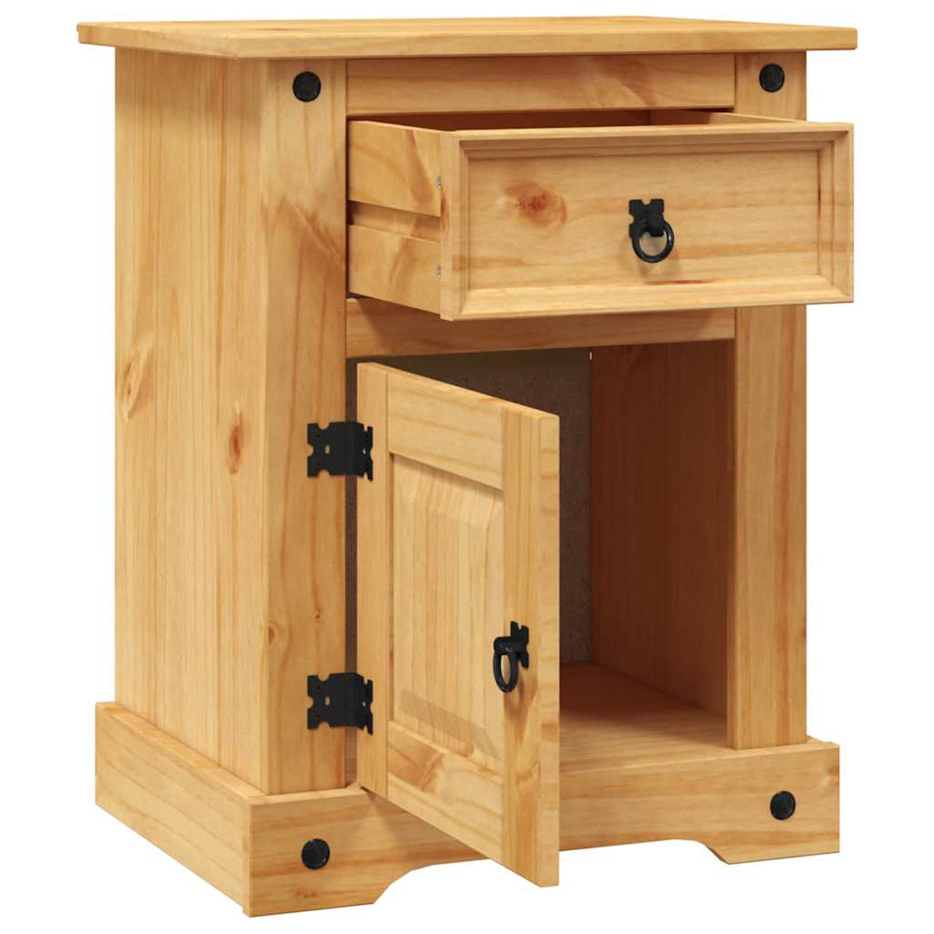 Comodino in Legno di Pino Messicano Corona Range 53x39x66 cm - homemem39