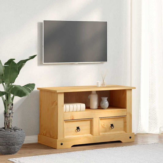 Mobile Porta TV Legno Pino Messicano Corona Range 91x43x56 cm