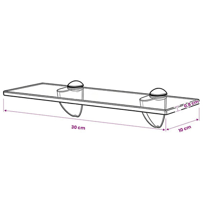 Mensola Galleggiante in Vetro 30x10 cm 8 mm | homemem39
